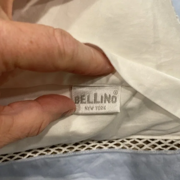 BELLINO decorative pillow in baby blue and white 100 Italian cotton
